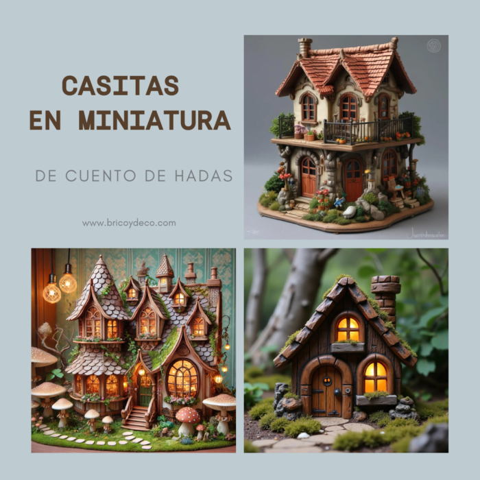 casitas en miniatura de cuento de hadas
