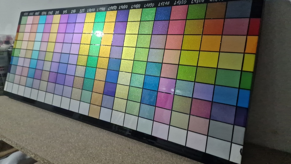 Carta de pinturas para aerógrafo