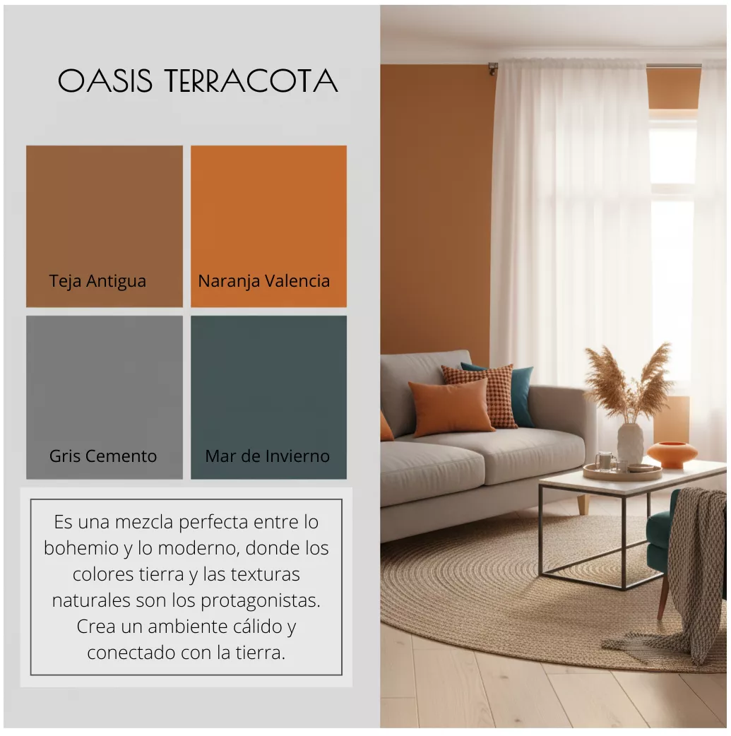 estilo de decoración Oasis Terracota