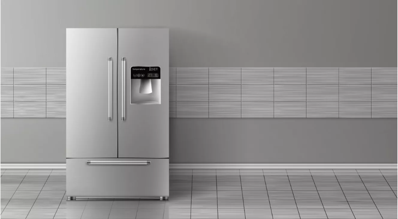 efrigeradora estilo French Door de acero inoxidable con dispensador de agua