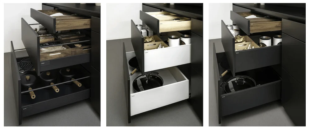 cajones de extracción total en cocinas santos 