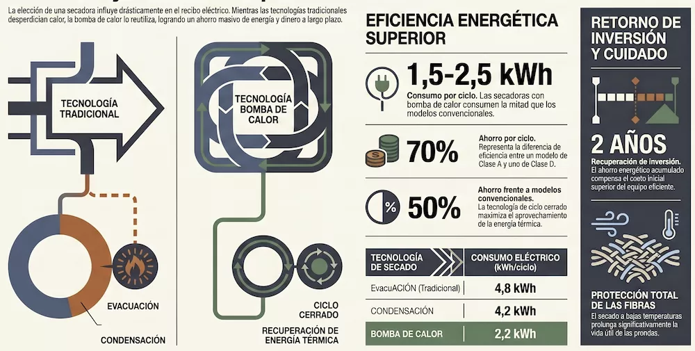 ahorro real de una secadora de ropa